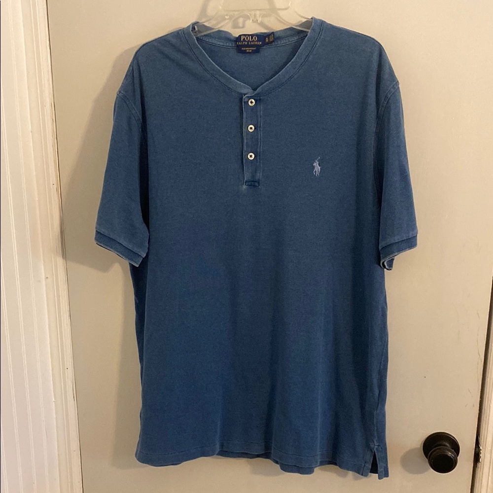 Polo by Ralph Lauren Blue Featherweight Mesh Short Sleeve Tee